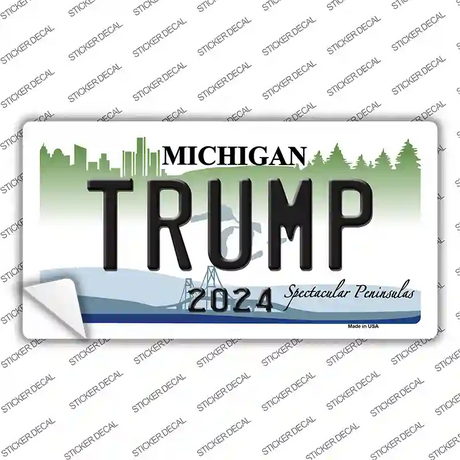 Trump 2020 Michigan Background Novelty Sticker Decal