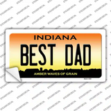 Best Dad Indiana Novelty Sticker Decal
