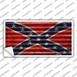 Corrugated Effect Confederate Flag Novelty Sticker Decal