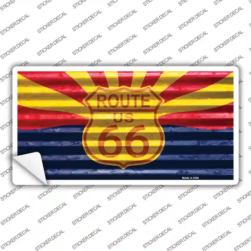 Route 66 Arizona Flag Novelty Sticker Decal