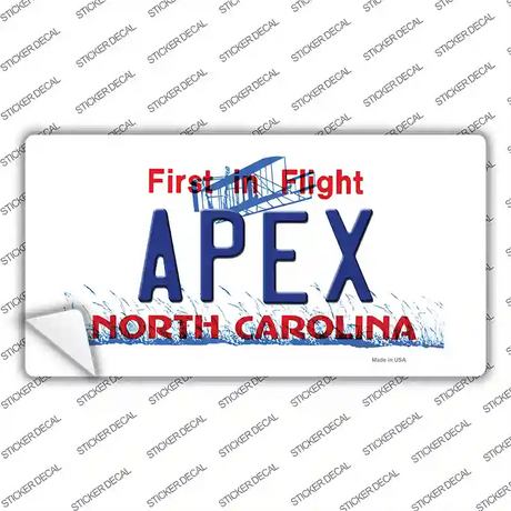 Apex North Carolina Novelty Sticker Decal
