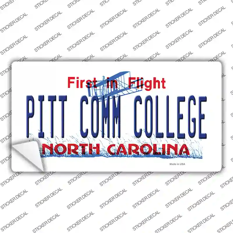 Pitt Comm College North Carolina Novelty Sticker Decal
