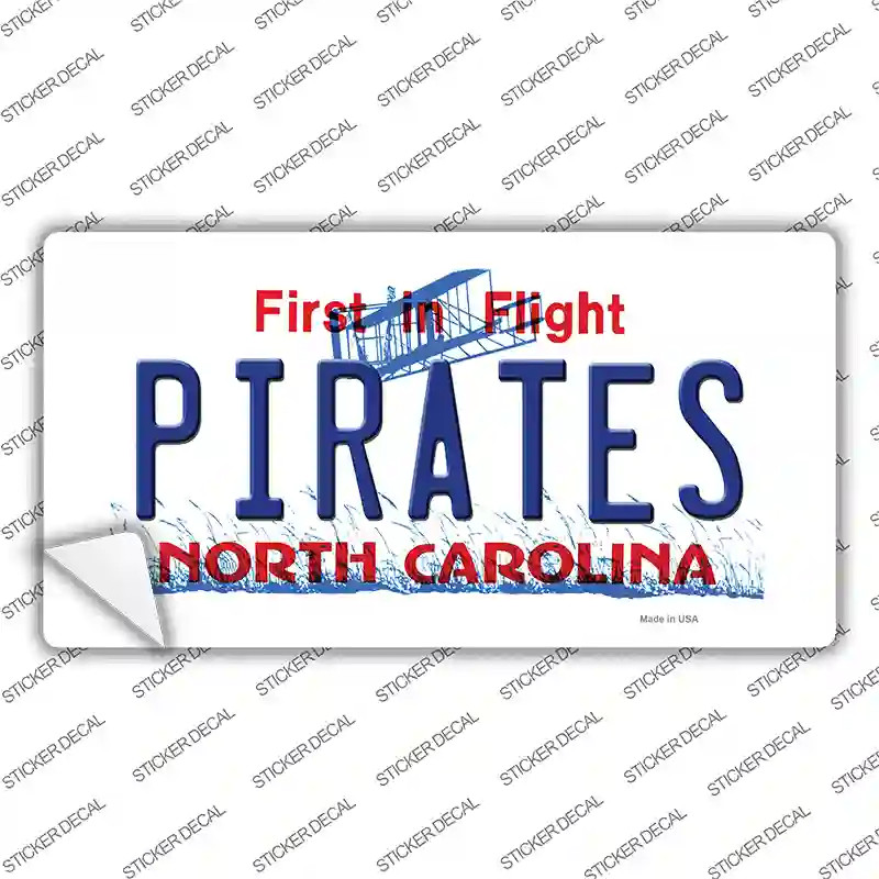 Pirates North Carolina Novelty Sticker Decal