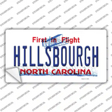 Hillsbourgh North Carolina Novelty Sticker Decal