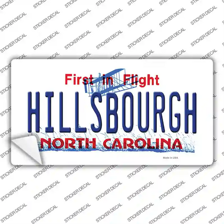 Hillsbourgh North Carolina Novelty Sticker Decal