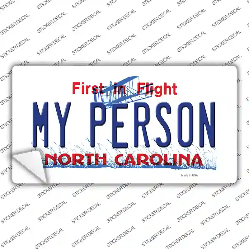 My Person North Carolina Novelty Sticker Decal