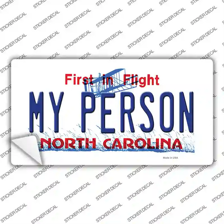 My Person North Carolina Novelty Sticker Decal