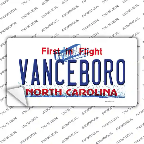 Vanceboro North Carolina Novelty Sticker Decal