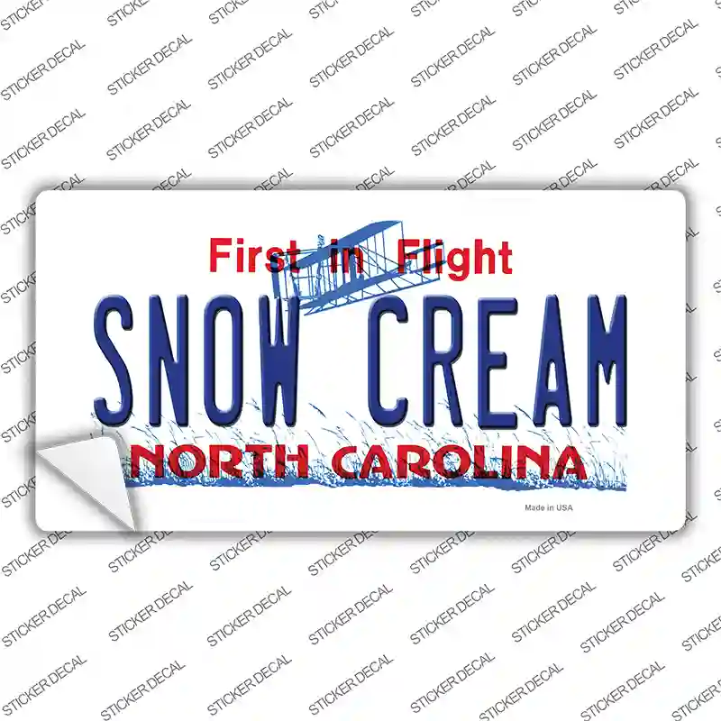 Snow Cream North Carolina Novelty Sticker Decal