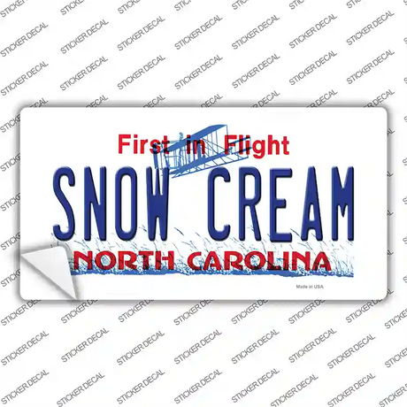 Snow Cream North Carolina Novelty Sticker Decal
