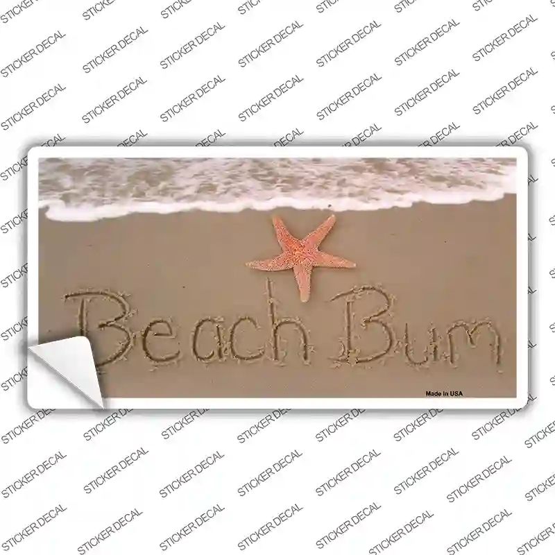 Beach Bum Novelty Sticker Decal