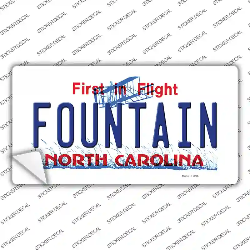 Fountain North Carolina Novelty Sticker Decal