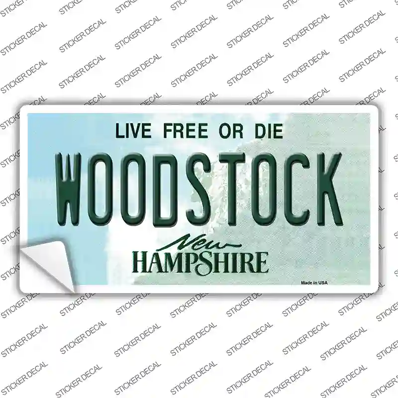 Woodstock New Hampshire Novelty Sticker Decal