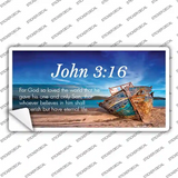 John 3 16 Beach Novelty Sticker Decal