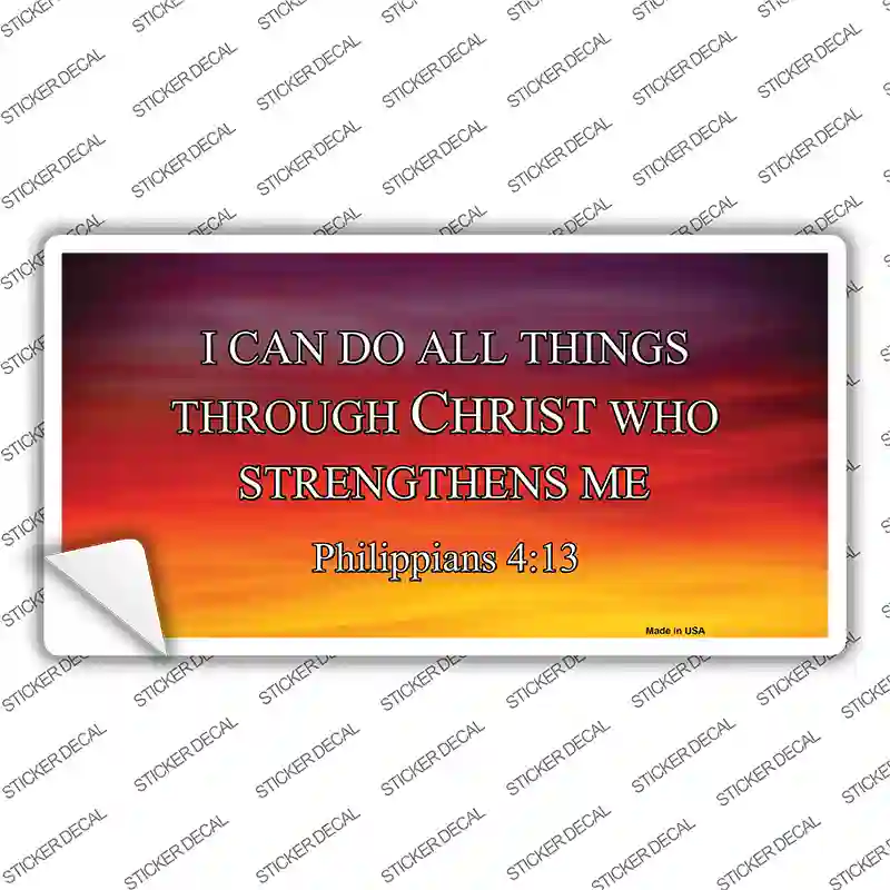 Philippians 4 13 Novelty Sticker Decal