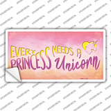 Princess and Unicorn Novelty Sticker Decal