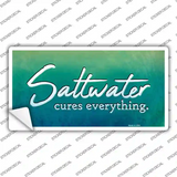 Saltwater Cures Everything Novelty Sticker Decal