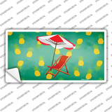 Chair and Umbrella Novelty Sticker Decal