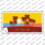Sun Surf Life Novelty Sticker Decal
