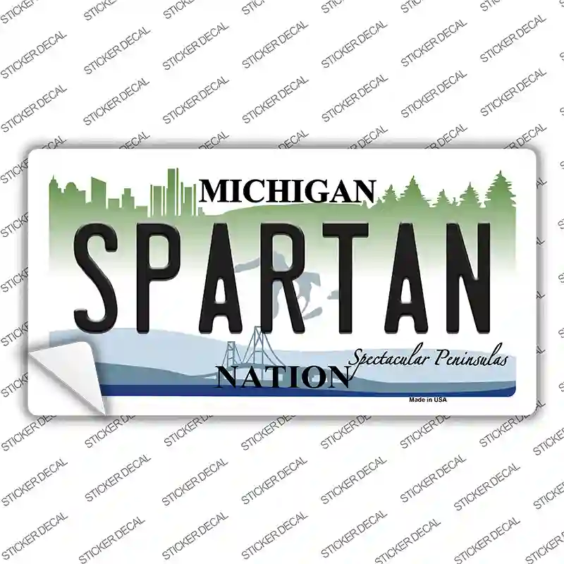 Michigan Spartan Novelty Sticker Decal