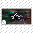 Live Love Relax Novelty Sticker Decal