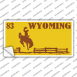 Wyoming Yellow Novelty Sticker Decal