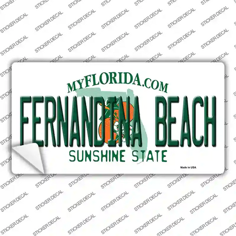 Florida Fernandina Beach Novelty Sticker Decal
