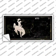 Wyoming Black Rusty Novelty Sticker Decal