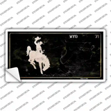Wyoming Black Rusty Novelty Sticker Decal