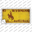 Wyoming Yellow Rusty Novelty Sticker Decal