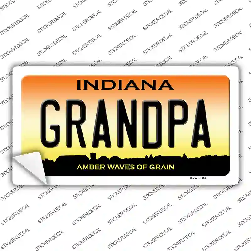 Indiana Grandpa Novelty Sticker Decal