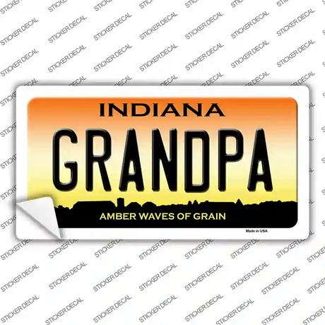 Indiana Grandpa Novelty Sticker Decal