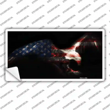 Eagle American Flag Novelty Sticker Decal