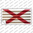 Alabama Corrugated Flag Novelty Sticker Decal