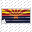 Arizona Corrugated Flag Novelty Sticker Decal