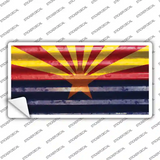 Arizona Corrugated Flag Novelty Sticker Decal