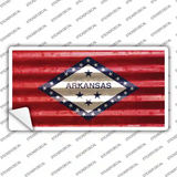 Arkansas Corrugated Flag Novelty Sticker Decal