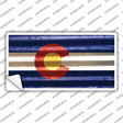 Colorado Corrugated Flag Novelty Sticker Decal