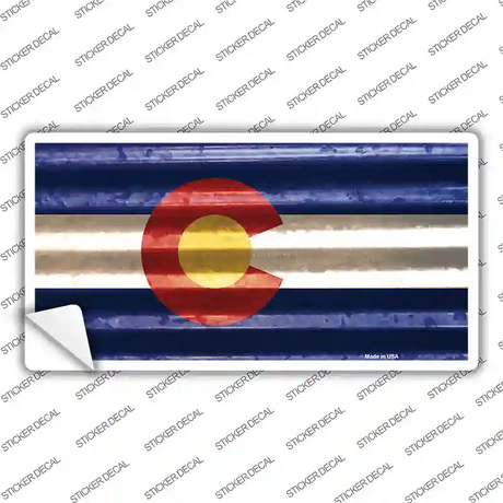 Colorado Corrugated Flag Novelty Sticker Decal