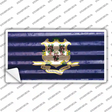 Connecticut Corrugated Flag Novelty Sticker Decal