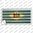 Delaware Corrugated Flag Novelty Sticker Decal