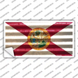 Florida Corrugated Flag Novelty Sticker Decal