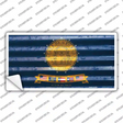 Georgia Corrugated Flag Novelty Sticker Decal