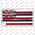 Hawaii Corrugated Flag Novelty Sticker Decal