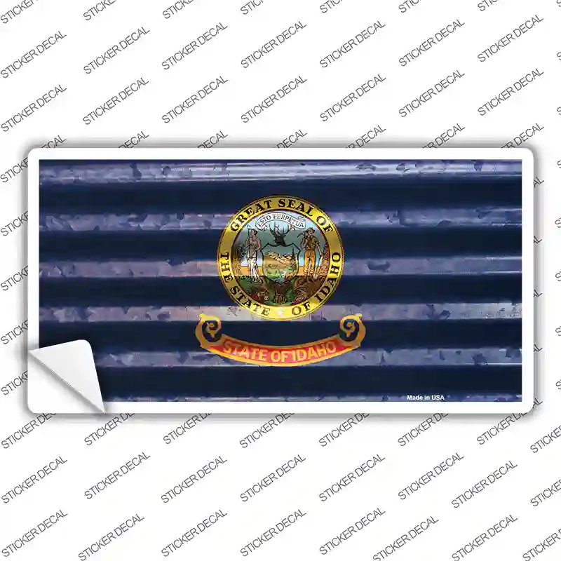 Idaho Corrugated Flag Novelty Sticker Decal
