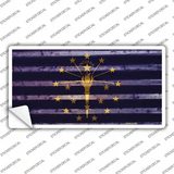 Indiana Corrugated Flag Novelty Sticker Decal