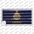 Kansas Corrugated Flag Novelty Sticker Decal