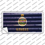 Kansas Corrugated Flag Novelty Sticker Decal