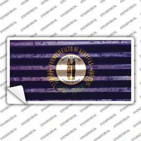 Kentucky Corrugated Flag Novelty Sticker Decal