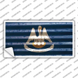 Louisiana Corrugated Flag Novelty Sticker Decal